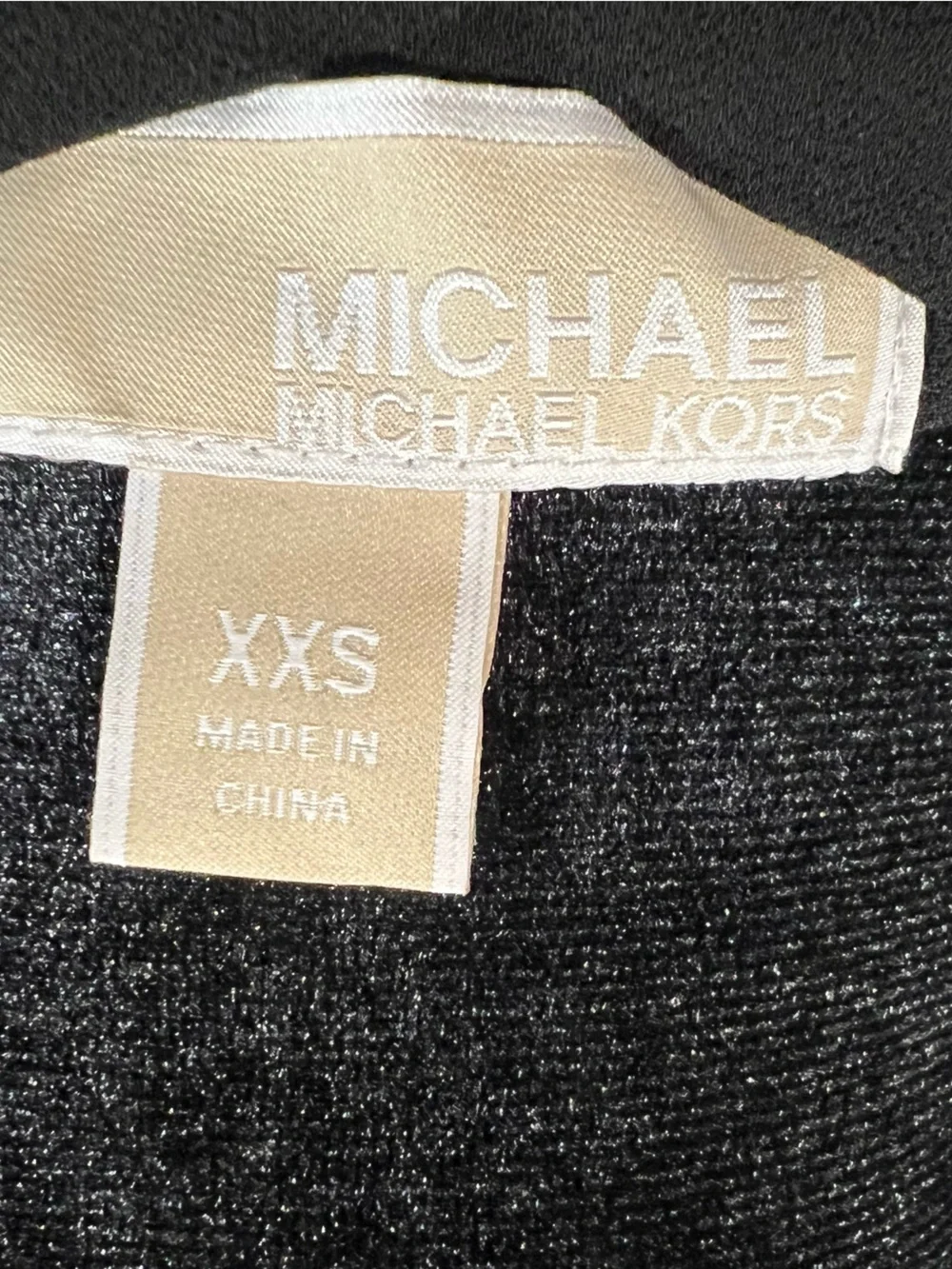 Michael Kors Charcoal V-Neck Peplum Blouse